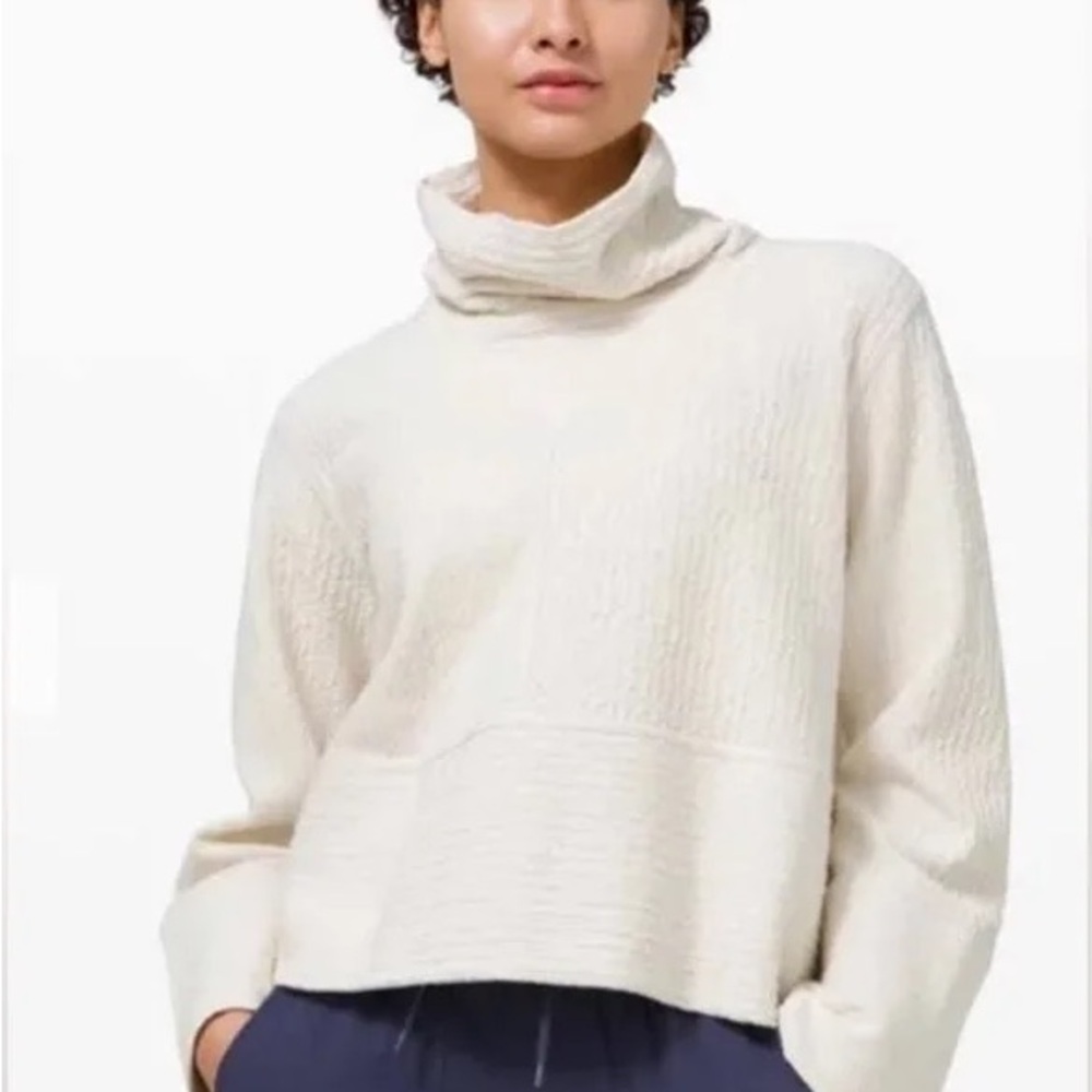 lululemon athletica Cream Cowl Neck Sweater